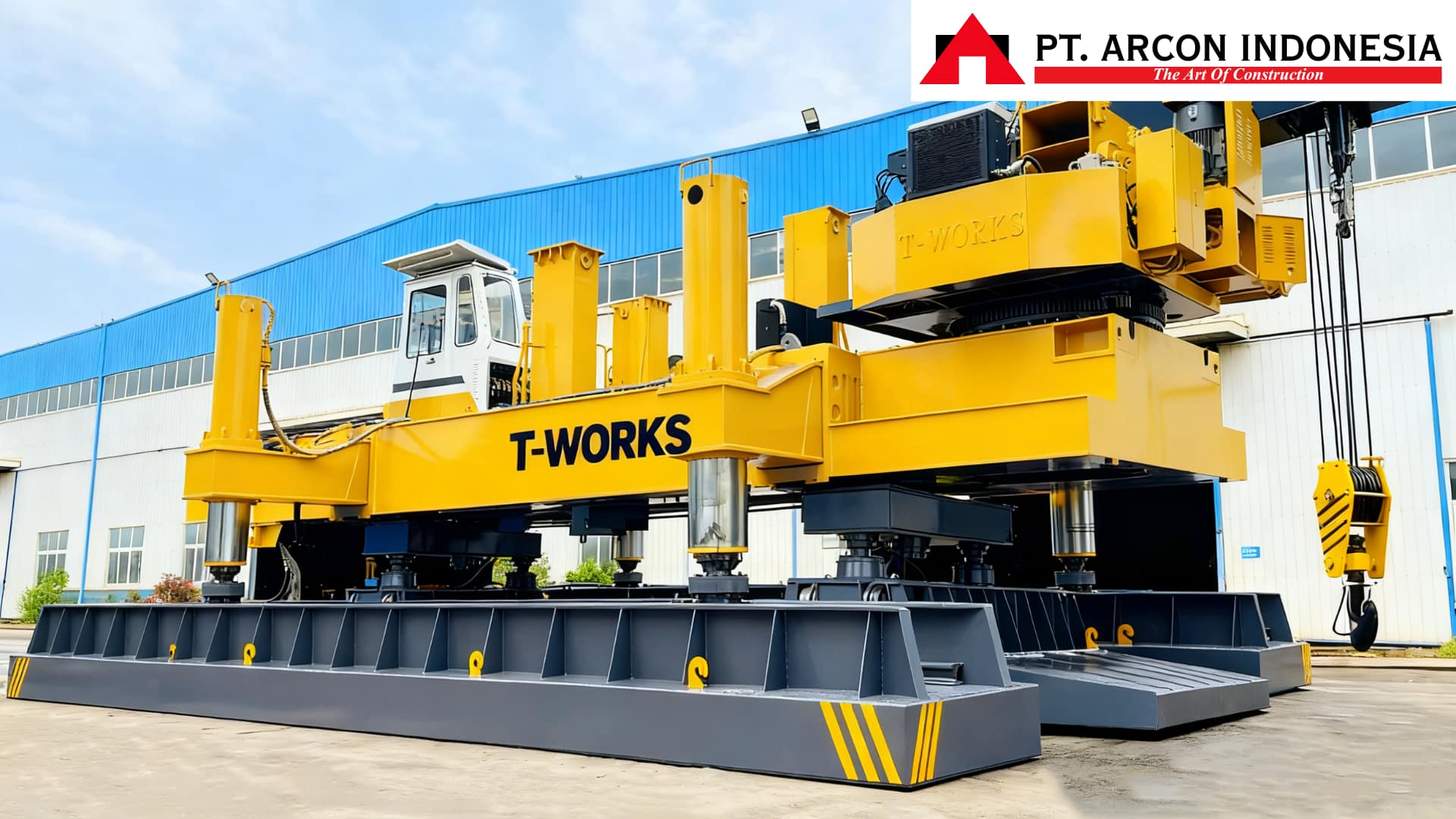 HSPD (Hydraulic Static Pile Driver) untuk pekerjaan pemancangan tiang pancang tanpa getaran